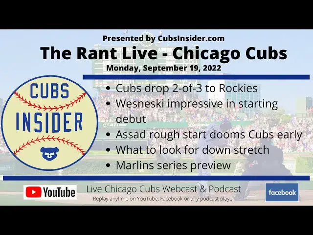 Video thumbnail for The Rant Live (9/19/22): Wesneski Sharp in Starting Debut, What to Watch for Down the Stretch