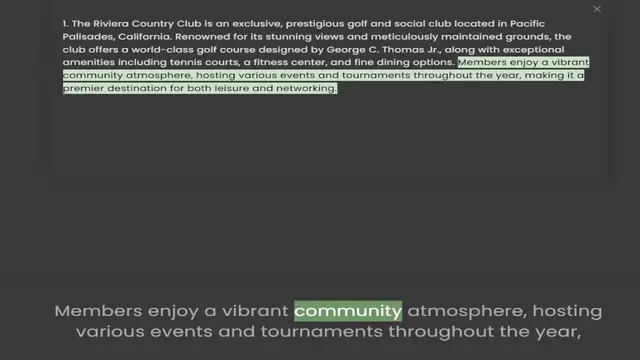 Video thumbnail for Palisades, California. Renowned for its stunning views and meticulously maintained grounds, the club offers a world-class golf course designed by George C. Thomas Jr., along with exceptional amenities including tennis courts, a fitness ce