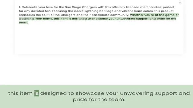 Video thumbnail for for any devoted fan. Featuring the iconic lightning bolt logo and vibrant team colors, this product embodies the spirit of the Chargers and their passionate community. Whether you're at the game or watching from home, this item is designe