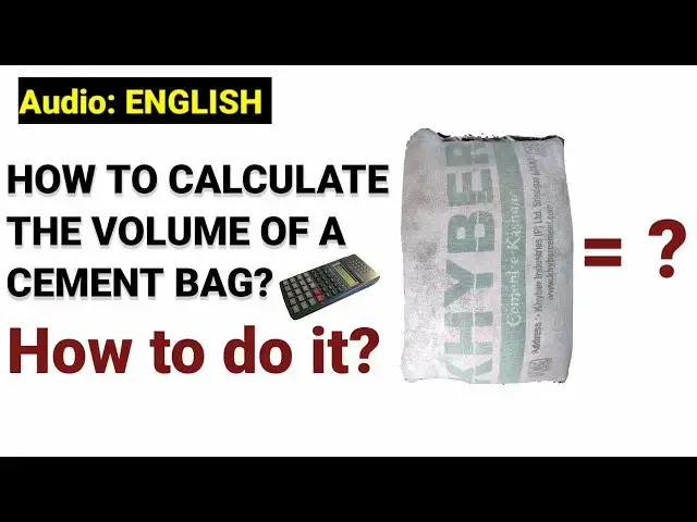 Video thumbnail for How to calculate volume of cement bag | volume of Cement bag in cft | volume of Cement bag in m3
