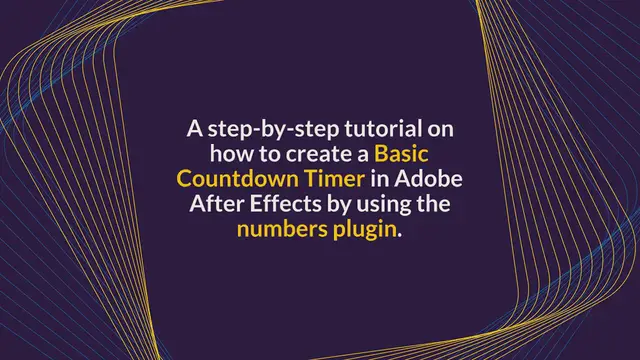 Video thumbnail for How to Create a Basic Countdown Timer in After Effects