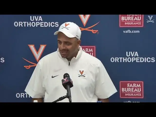 'Video thumbnail for Virginia coach Tony Elliott postgame press conference after loss to #UNC'