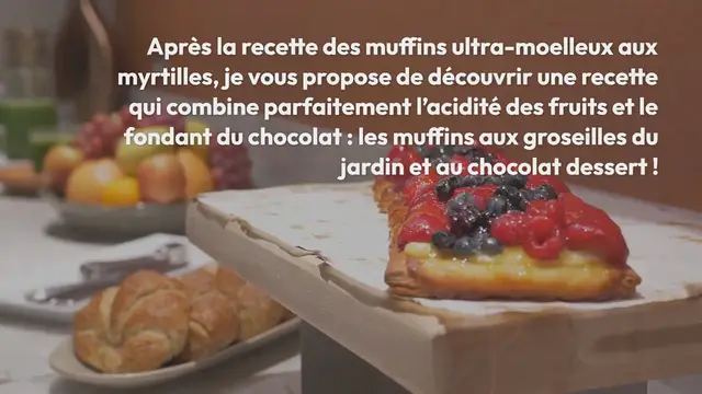 Video thumbnail for Muffins aux groseilles et au