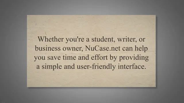 'Video thumbnail for Transform Your Text with NuCase.net: A Comprehensive Look at the Online Text Converter Tool's Features'