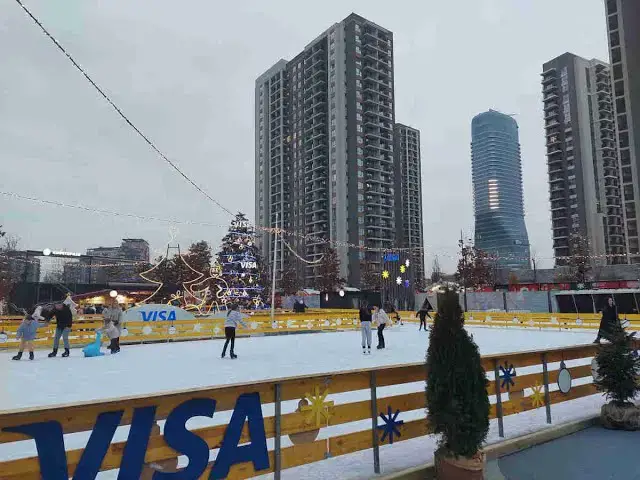 'Video thumbnail for Ice Skating in Belgrade: Winter Fairytale at Belgrade Waterfront'