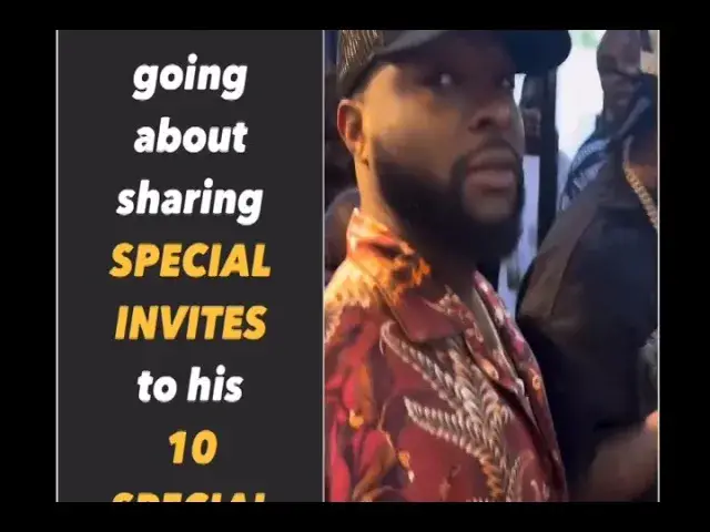 'Video thumbnail for Davido Inviting 10 Special Friends To His Wedding - Guess Who They Are'