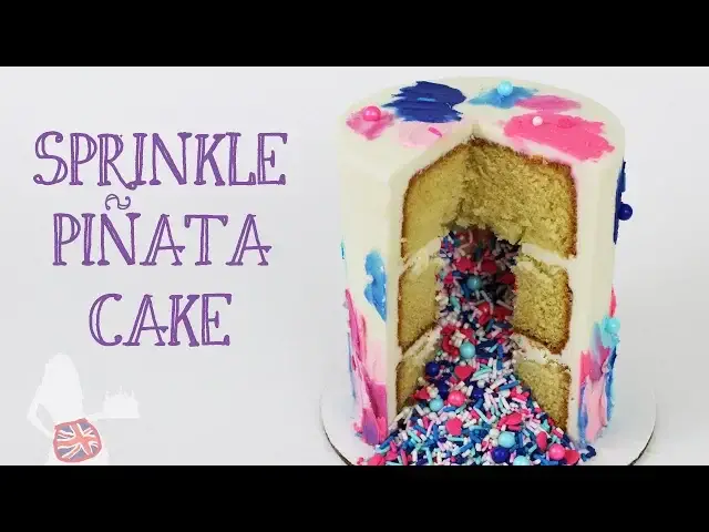 'Video thumbnail for Piñata Sprinkle Cake'