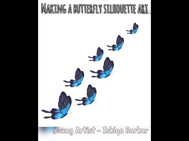 Video thumbnail for Making a Butterfly Silhouette Art  🦋🍀|| Young Artist - Ishiqa Sarkar|| #digitalart #ibispaintx