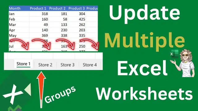 Video thumbnail for Add or Edit Data To Multiple Excel Worksheets (grouping) Fast.