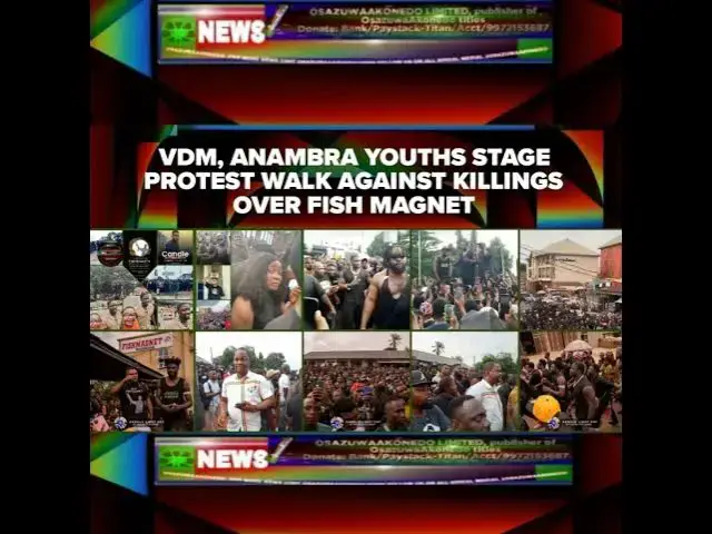 Video thumbnail for VDM, Anambra Youths Stage Protest Walk Against Killings Over Fish Magnet