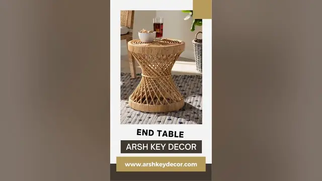 Video thumbnail for End Table | Rattan Table | Table Design #shorts