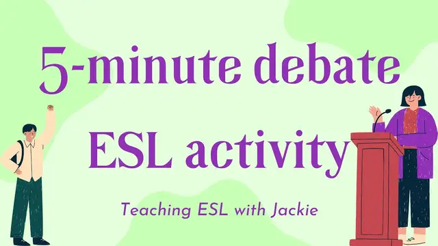Video thumbnail for ESL Warm-Up Activity: 5 minute debate | Icebreaker warmup for intermediate learners