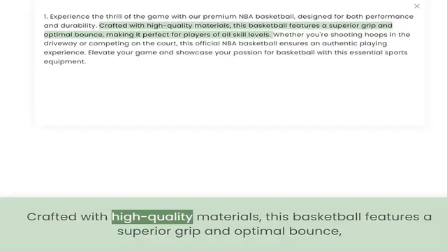 Video thumbnail for and durability. Crafted with high-quality materials, this basketball features a superior grip and optimal bounce, making it perfect for players of all skill levels. Whether you're shooting hoops in the driveway or competing on the court,