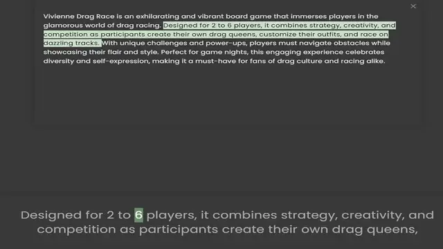 Video thumbnail for glamorous world of drag racing. Designed for 2 to 6 players, it combines strategy, creativity, and competition as participants create their own drag queens, customize their outfits, and race on dazzling tracks. With unique challenges and