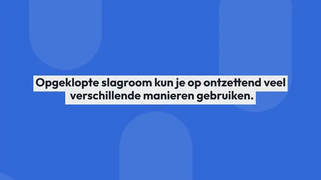 Video thumbnail for Opgeklopte slagroom maken – basisrecept