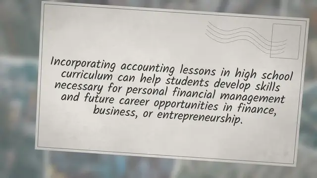 Video thumbnail for Accounting Lessons for High School