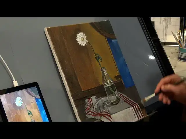 Video thumbnail for Painting Daisy In a Milk Bottle by Euan Uglow (1 minute Painting)