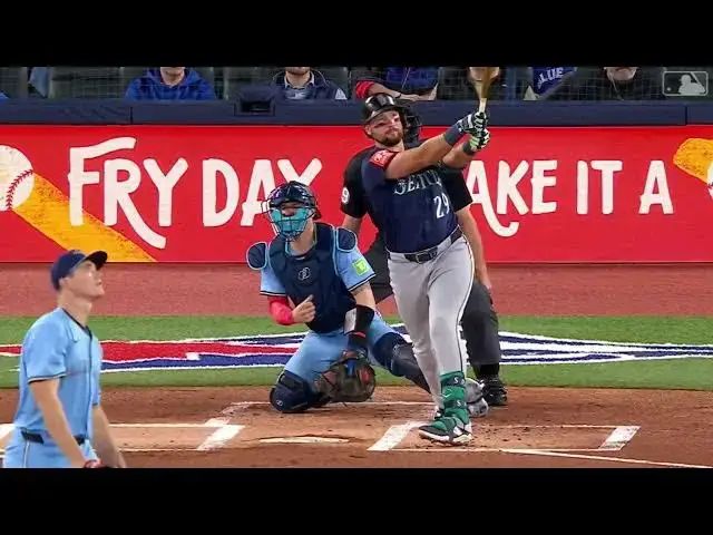 'Video thumbnail for Cal Raleigh HAMMERS a Two-Run Home Run! | 9th HR of 2025 | Seattle Mariners | 04/20/2025'