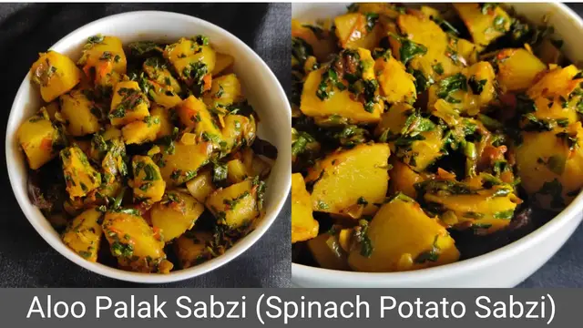 Video thumbnail for Aloo Palak Recipe | Potatoes Spinach Stir Fry | Aloo Palak Ki Sabzi