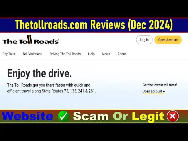 Video thumbnail for Thetollroads.com Reviews Consumer Reports: Check Thetollroads Is Scam Or Legit? | Product Review