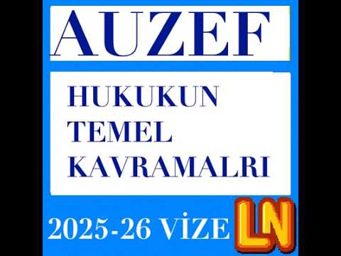 Video thumbnail for Hukukun Temel Kavramları 2025-2026 Vize Soruları