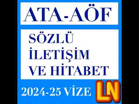 Video thumbnail for Ata Aöf Sözlü İletişim ve Hitabet 2024-2025 Vize Soruları