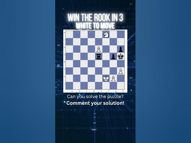Video thumbnail for Win The ROOK in 3 - Tactics Chess Puzzle #chesspuzzles #chesspuzzlechallenge #chesstactics