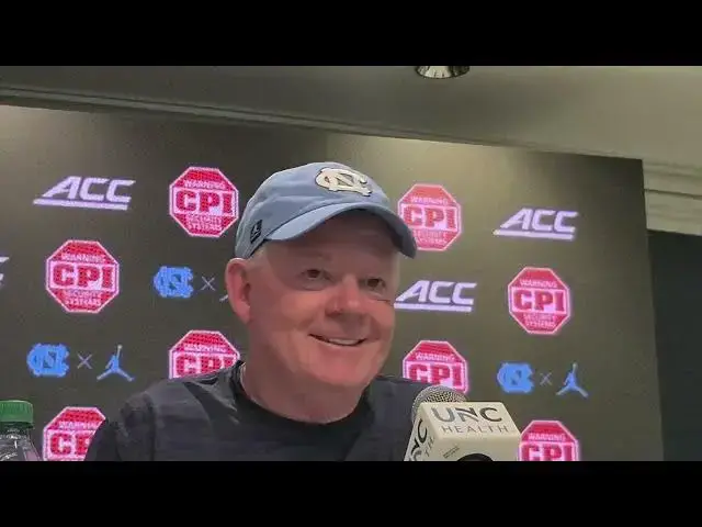Video thumbnail for #UNC offensive coordinator Bobby Petrino press conference after the first practice