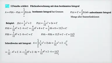 'Video thumbnail for Bestimmtes Integral Flächenberechnung'