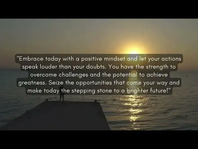 Video thumbnail for Motivation Today : "Positive Thoughts, Positive Life: Daily Motivation"