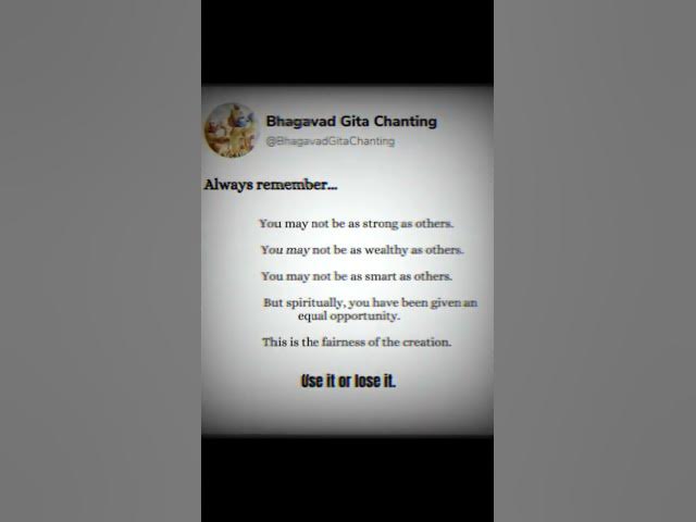 Video thumbnail for Use it or lose it💯✅🤯 #bhagavadgita #sanatandharma #quotes #lifelessons #lordkrishna