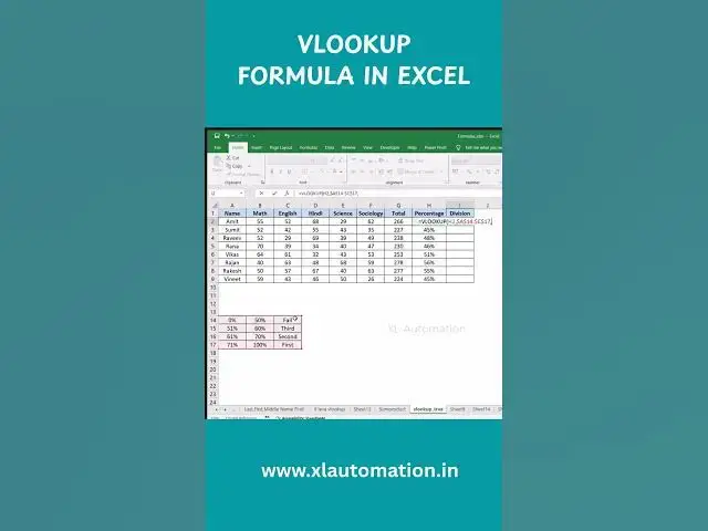 'Video thumbnail for Vlookup Formula in Excel #shorts #exceltips #excelvba #job #windows #jobsearch #excel'
