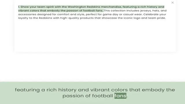 Video thumbnail for vibrant colors that embody the passion of football fans. This collection includes jerseys, hats, and accessories designed for comfort and style, perfect for game day or casual wear. Celebrate your loyalty to the Redskins with high-quality