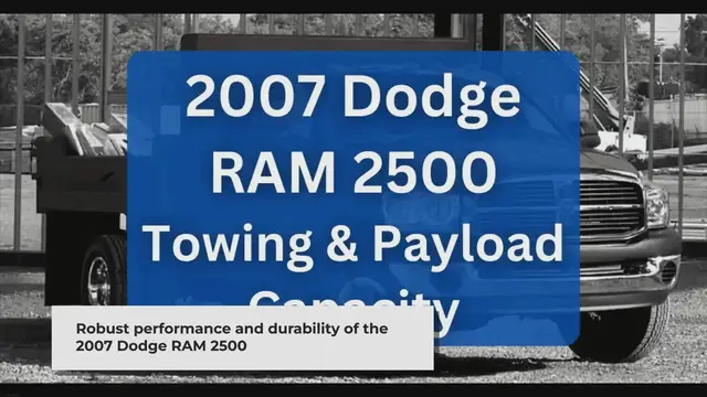 Video thumbnail for 2007 Dodge RAM 2500 Towing Capacity & Payload (Charts)