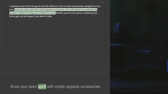 Video thumbnail for fans. Show your team spirit with stylish apparel, accessories, and collectibles that celebrate the Thunder's dynamic energy and competitive spirit. Whether you're at the arena or watching from home, gear up and s