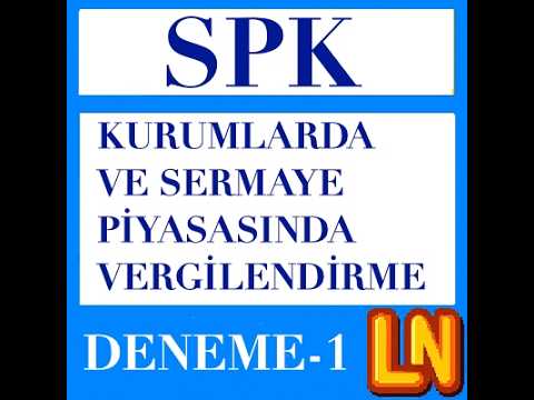 Video thumbnail for SPK Kurumlarda ve Sermaye Piyasasında Vergilendirme 2026 Deneme 1