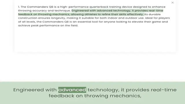 Video thumbnail for throwing accuracy and technique. Engineered with advanced technology, it provides real-time feedback on throwing mechanics, allowing athletes to refine their skills effectively. Its durable construction ensures longevity, making it suitab