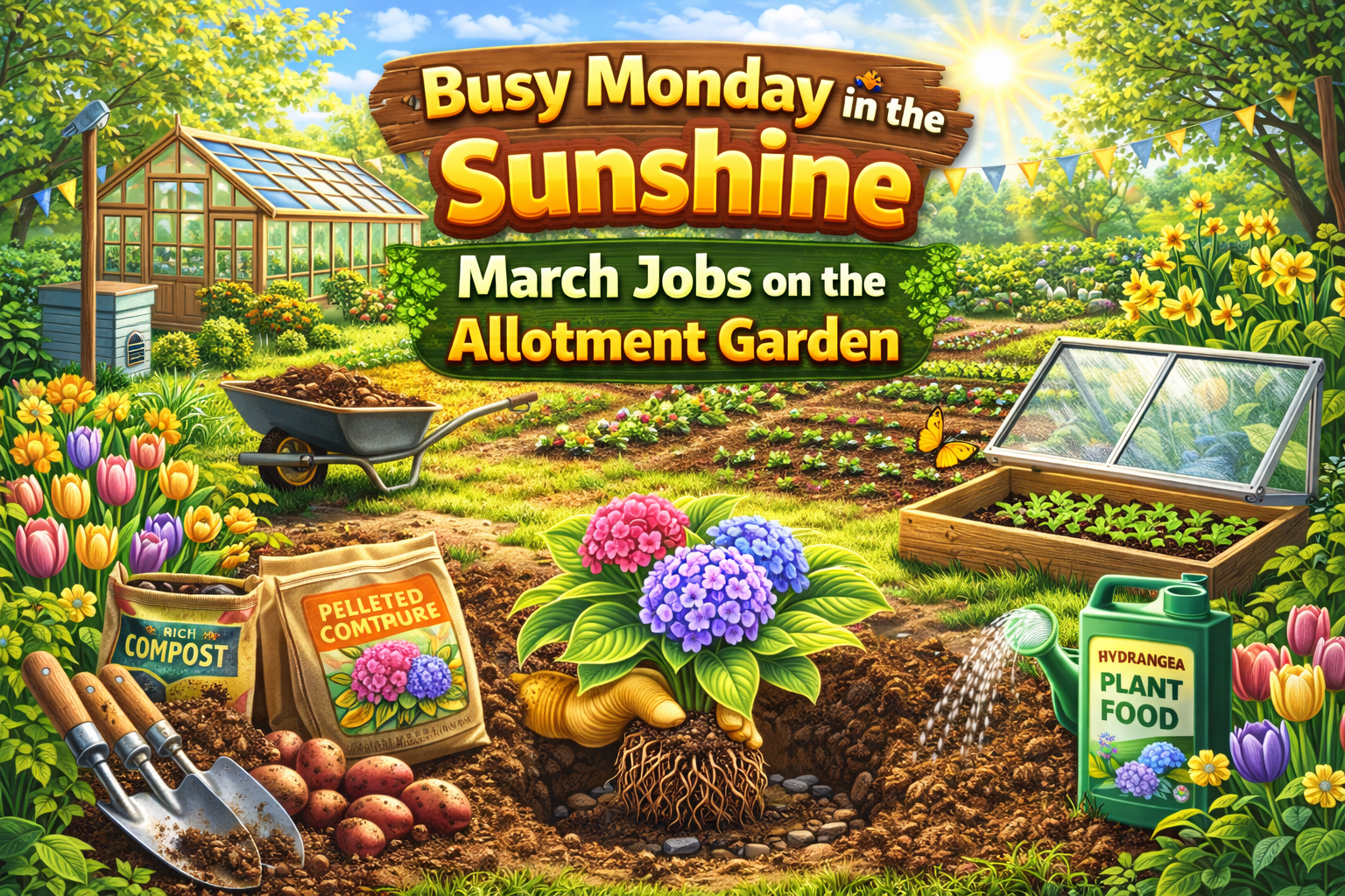 Video thumbnail for Busy Monday in the Sunshine  | March Jobs on the Allotment Garden