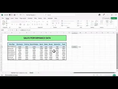 'Video thumbnail for How to Highlight Top Three Values in Each Row in Excel'