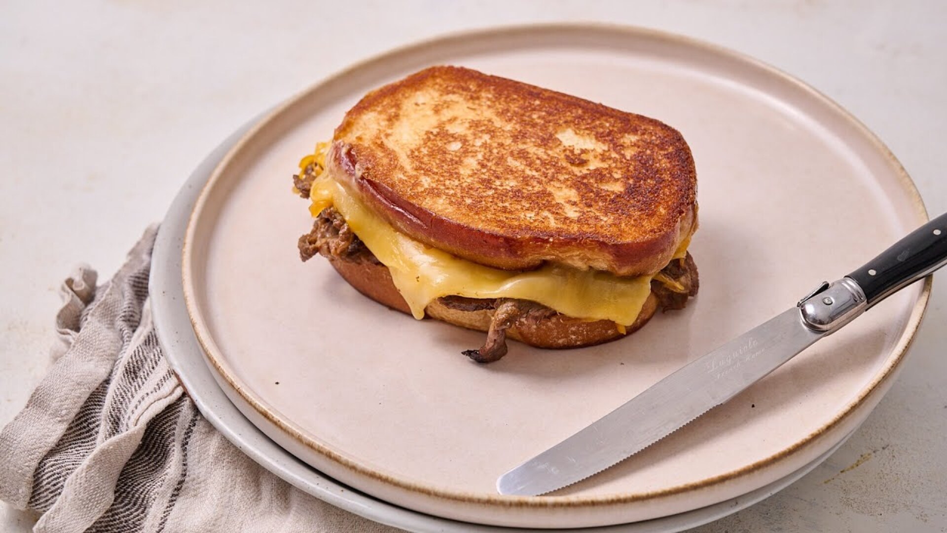 Video thumbnail for Korean-Inspired Beef Bulgogi Grilled Cheese Recipe