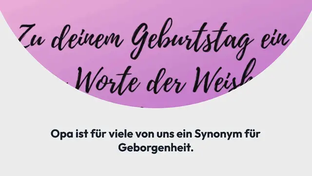 Video thumbnail for 33 Geburtstagswünsche für Opa: Kurz & Lustig (Happy Birthday)
