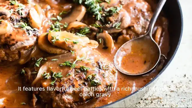 Video thumbnail for salisbury steak recipe