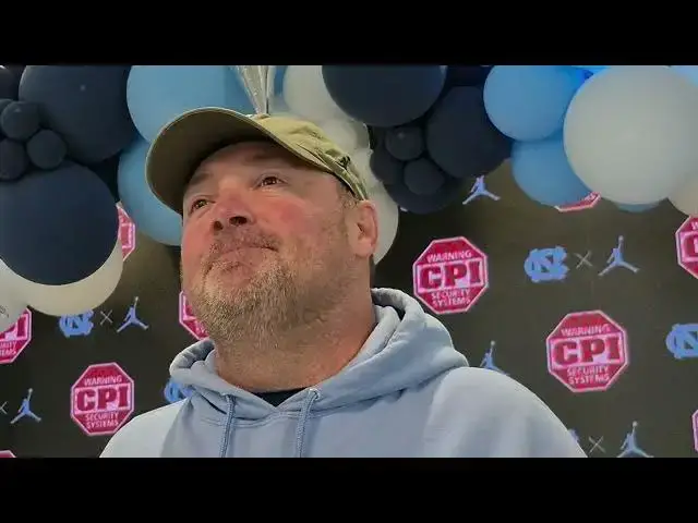 'Video thumbnail for Coach Freddie Kitchens press conference ahead of coaching #UNC in the Fenway Bowl'