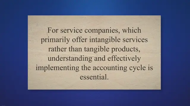 Video thumbnail for Accounting Cycle for Service Companies