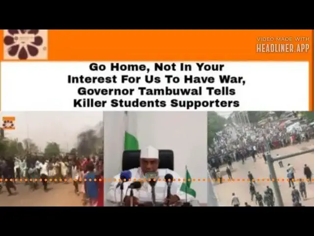 Video thumbnail for Go Home, Not In Your Interest For Us To Have War, Tambuwal Tells Killer Students Supporters
