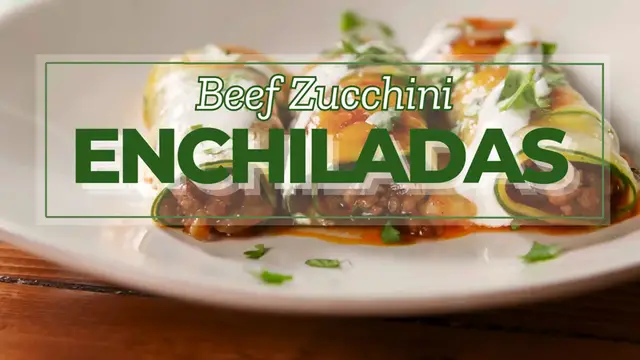 Video thumbnail for Beef Zucchini Enchiladas