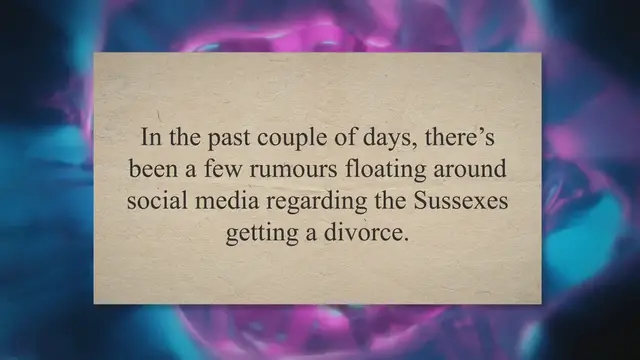 Video thumbnail for SUSSEX RUMOUR: Is A Divorce Imminent?