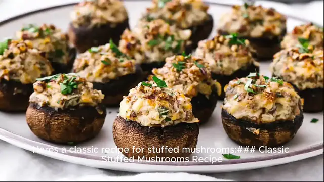 Video thumbnail for stuffed mushroom recipe