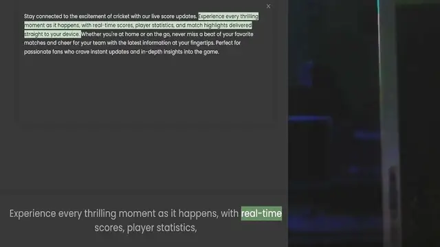 Video thumbnail for moment as it happens, with real-time scores, player statistics, and match highlights delivered straight to your device. Whether you're at home or on the go, never miss a beat of your favorite matches and cheer for your team with the lates