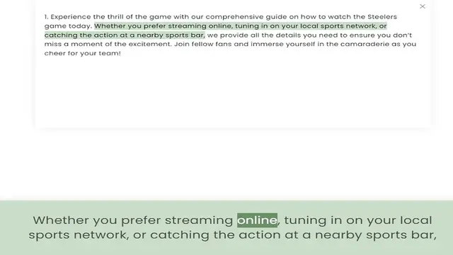 Video thumbnail for game today. Whether you prefer streaming online, tuning in on your local sports network, or catching the action at a nearby sports bar, we provide all the details you need to ensure you don’t miss a moment of the excitement. Join fellow f